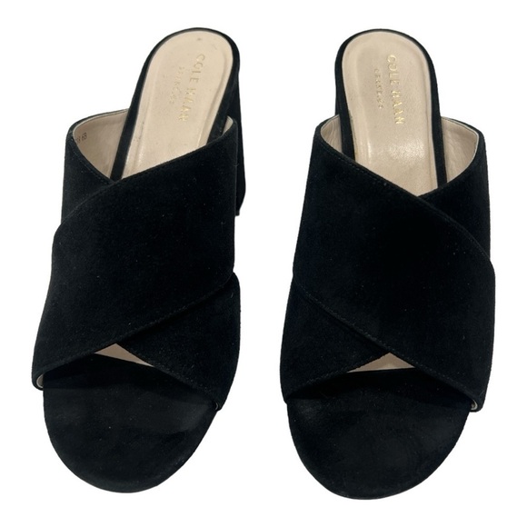 COLE HAAN
Gabby Slip-On Block-Heel Sandals suede Black size 6 B - Picture 5 of 10